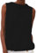 Women's Cotton Linen Tank Tops High Neck Casual Cami Sleeveless Camisole Blouses Summer Basic Shirt Solid Color Crop Tops(Black,X-Large)