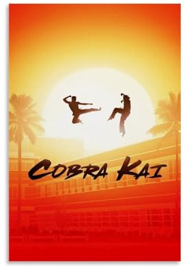YRAEYWAER Cobra Kai (8) Poster, ästhetische Dekoration, Wohnzimmer, modern, Familie, Schlafzimmer, Wohnzimmer, Wandkunst, Dekoration, Poster, 30 x 45 cm, ungerahmter Stil