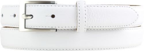 BELTINGER Italienischer Anzug-Gürtel, 25 mm breit, Herren, Anzuggürtel, Hosengürtel, strukturiertes Leder, Schließe Silber