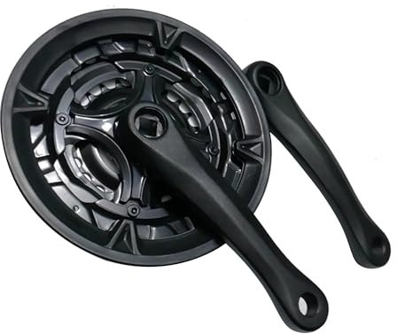 IBOWZ Bike Guarnitura, Guarnitura per Mountain Bike 24-34-42T Corona Tripla Rotonda 152mm Guarnitura per MTB in Lega di Alluminio conica Quadrata