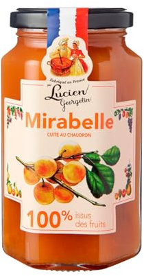 Georgelin | Marmellata Prugne Mirabelle 100% Zucchero Frutta | Marmellata Prugne Cotta in Calderone Rame - 1 x 300 Gr | Preparati Crostate Cucina