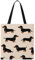 dalerno Dackel Tasche für Damen – Lustige Stofftasche mit Dackel Motiv, ideal als Einkaufstasche, Geschenk für Hundefans, Hundehalterinnen & Dackelliebhaber Dachshund – waschbar
