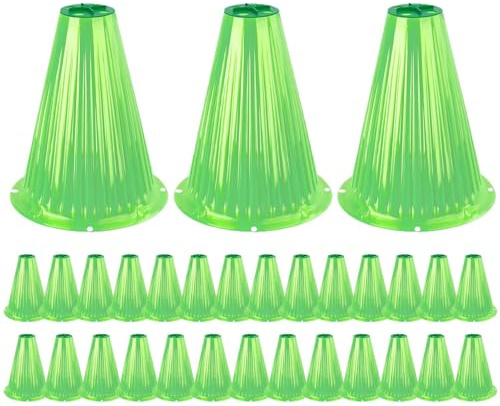 Generisch Clochette de Jardin, Cloches pour, Protections multifonctionnelles, 30 Cloches en Verre Transparent avec Couvercle de Ventilation, Protection résistante aux intempéries