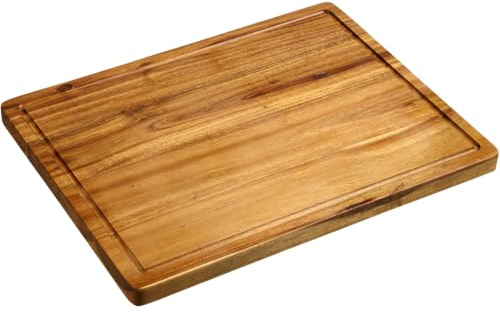 KESPER | Tranchierbrett, Material: FSC®-zertifiziertes Akazienholz, Maße: 47 x 36 x 2,5 cm, mit Saftrille | 28705