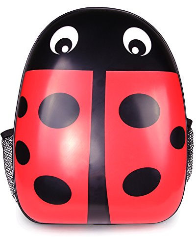 Rucksack für Kinder Hartschalenrucksack Größe L (Marienkäfer)