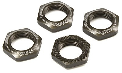 Kyosho Wheel Nuts for Rods 1:8, Gun Metal, Set of 4