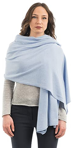 Dalle Piane Cashmere Damen Stola Kaschmir-Mix | Hochzeitsschal und Abendstola für Zeremonien und Reisen, 60x185 cm, vier Jahreszeiten, Geschenk für Sie, Made in Italy