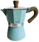 Gnali & Zani VEZ003/IND - Hervidor de vino, tazas y cafetera espresso, aluminio, verde menta, 6 tazas