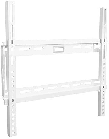 MAHARA Flat TV Wall Mount - White Universal Wall Bracket for TVs upto 55 inches - VESA Compatible 50 x 50mm - 200mm x 200mm - 400 x 400mm - Max Weight 40kg - Suitable for Wood Stud or Solid Wall