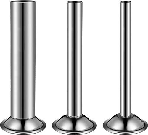 3 Stück Wurstfüllröhrchen Edelstahl Grinder Stuffer Tubes für Größe 5 Fleischwolf, 3 Größen