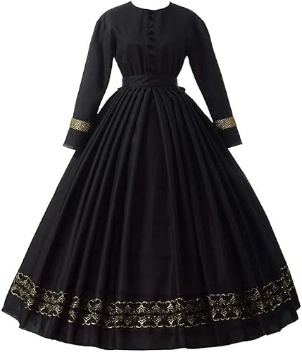 GRACEART Damen 1860s Viktorianisches Kleid Rokoko Party Kostüm