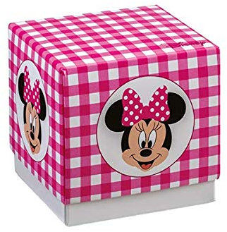 Confettando Set 30 Pezzi Scatola CUBO Fondo Coperchio Minnie Party 9X9X9 -Fuxia