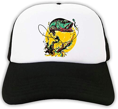 Fly Fishing Moon Fisher Artwork Trucker Cap