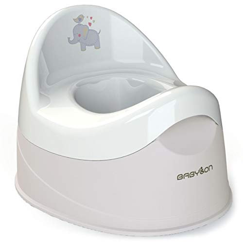 BABYLON Duet Pot Bebe Toilette Avec Bol Amovible - Antidérapant Pot pour Enfant - Anatomique Petit WC Enfants - Gris