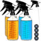 Youngever 4 Paquetes 500ML Botellas de Spray, Botella de Vidrio para Spray, Pulverizador Vidrio (Pulverizador Negro)