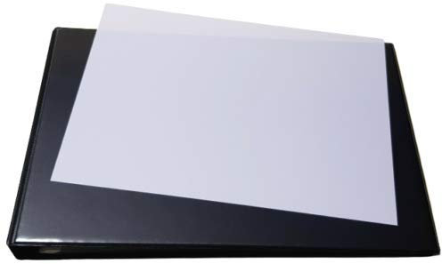 10x Ringbuch, Ordner SCHWARZ in A4 als QUERFORMAT mit Drahtniederhalter und Sichttasche/Einschubtasche