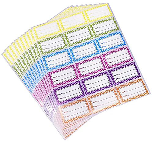 DBOO Freezer Labels Easy Peel Off 180PCS Removable Frozen Food Storage 6x3.5cm Refrigerator Paper No Sticky Residue