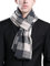 WANYING Herren Strickschal 6% Wolle Gestrickter Schal Winter Herbst Herrenschal Wolleschal Casual Business Gentleman - Kariert Anthrazit Grau & Dunkelbeige