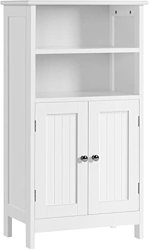 Yaheetech Armario Baño Columna con Estante Mueble Baño Suelo de Madera Armario de Almacenaje Organizador para Salón Cocina 50x30x92,5cm