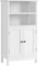 Yaheetech Armario Baño Columna con Estante Mueble Baño Suelo de Madera Armario de Almacenaje Organizador para Salón Cocina 50x30x92,5cm