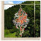 DSD Design-Studio Drechsler Gesticktes Blumen-Fensterbild Orchidee orange Fenster-Dekoration aus Plauener Spitze Blüte