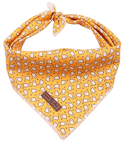 Lionet Paws Halloween Dog Bandana for Small Medium Large Dogs, Cat Dog Kerchief Dog Triangle Bibs Scarf for Girl Boy Gift