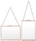 SUMTree 2Pcs Bilderrahmen aus Glas und Metall Hängende Glas Fotorahmen Pflanze Probe Clip Für gepresste Blumen Fotos Nur Glasrahmen（roségoldenen,13x18cm,Rechteck）