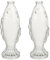 Carafe Poisson Verre, Lot de 2 Bocal Poisson Rouge Vase pour Fleurs Vase en Verre Clair Transparent, en Haut Moderne, Décor, Moderne pour Maison, Bureau, Salon, Pièces Centrales