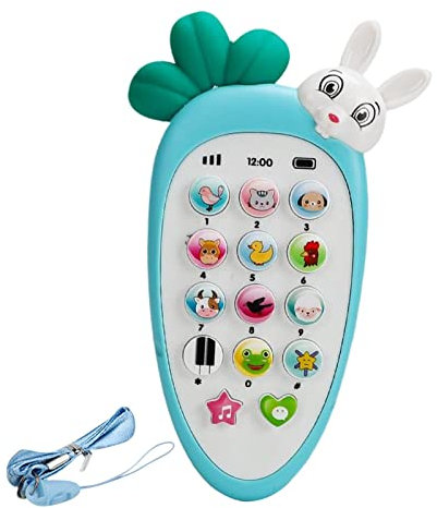 Stronrive Téléphone bébé | téléphone Portable pour bébé avec Musique - Dentition pour bébés, Cadeaux bébé garçon Fille, Jouets pour téléphone bébé Pendant 6 ois et Plus