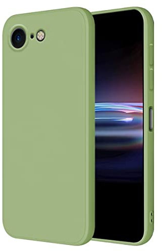 HONLEN Coque pour iPhone 7 / iPhone 8 / iPhone SE 2020 / SE 2022 Protection Étui, (4.7 inches) Liquide TPU Silicone Case Anti Rayures Ultra Mince Souple Cover en Silicone Vert Matcha