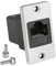 QIANRENON RJ45 Rectangulaire Panneau Réseau Adaptateur Cat6A RJ45 8P8C Femelle à Femelle Panneau Montage Ethernet Connecteur RJ45 Montage Prise Blindage, Montage sur Panneau équipement Bureaux Murs