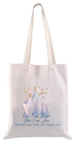AKTAP Mamma Gifts Donna And The Dynamos Tote Bag Dance Queen Musikgeschenk für Mia-Fans You Can Dance You Can Jive Handtasche, Mamma Tragetasche, 32 * 37cm
