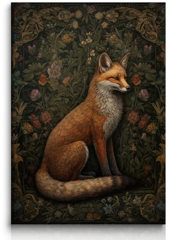 Fchen art William Morris inspirierter Fuchs-Kunstdruck, Gemälde, Fuchs-Druck, Kunst, Naturdrucke, rustikal, große Galerie, Kunst, abstrakte Illustrationen, moderne Kunst, dekorativ, nordisch,