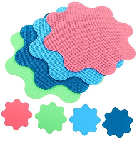 Warmhm 8pcs Non- Silicone Jar Gripper Pads for Opening Heat Insulation Multi-functional Kitchen Mat for Weak Hands and Everyday Use