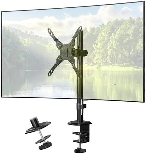 PUTORSEN Soporte para Monitores y TVs LCD LED 17-42 Pulgadas, Brazo con Altura Ajustable, Movimiento de Inclinación y Giro, Carga Máxima 12kg, VESA 75x75 a 200x200mm