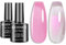KRISNICE Jelly Gel Glitter Pearl Pink Nail Polish Shimmer Pearl Mermaid Natural Translucent Soak Off Gel Polish UV Light Cure for Nail Art DIY,Glitter Jelly (KCS2-017)