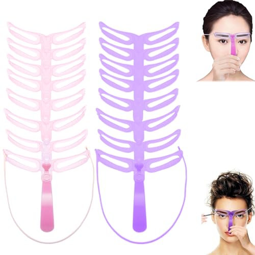 16 Stück Augenbrauen Schablone Augenbrauen Stempel Schablone Augenbrauen Augenbrauenschablonen Damen Wiederverwendbar Diy-Augenbrauen Stempel Für 3 Minuten Make-Up Anfänger 8 Augenbrauenformen