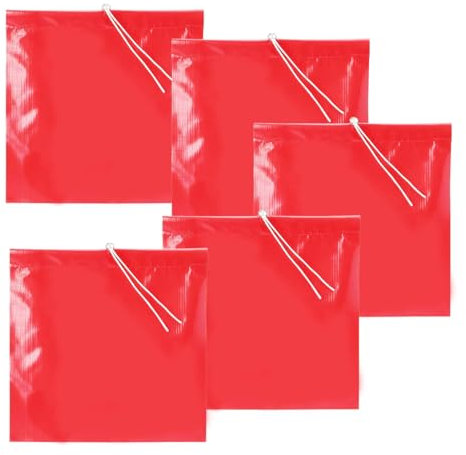 5 Stück Warnfahne, 30x30cmWarnflagge Rote,Signalfahne Mit Seil,Rote Fahne,Warnfahne Rote,Wetterfest Warnfahne,Schlussfahne,Rote Fahne Überlänge,Warntafel,für Transport Fahrradträger Auto Wohnwagen