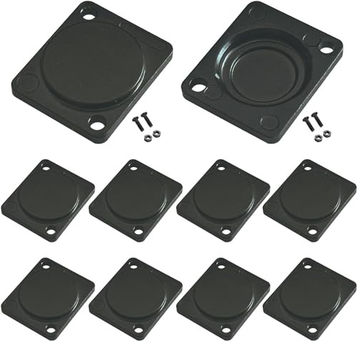 PENGLIN 10 placas ciegas para montaje en panel | Placa de montaje en bastidor de metal serie D para conector de chasis, conector XLR