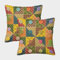 OJBKOBACC Vintage-Patchwork-Knöpfe Kuschelige Kissenbezug 2er Set Für Kinder - Für Sofa Lustige Und Verspielte Designs, Die Kinder Begeistern Werden Strapazierfähiges Material 40x40cm