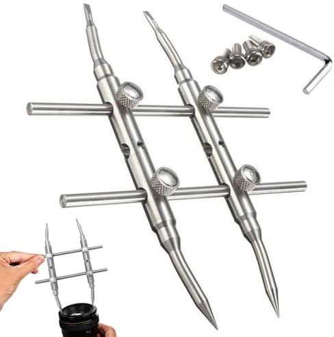 FiTspi Stainless Steel Lens Spanner Wrench, Camera Wrench Opening Tool, Lens Repair Tool for Most DSLR Cameras