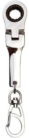 Mlllokfki Ratchet End Keyring, Ratchet Wrench Key Ring | Mechanical Key Ring with 10mm Socket Wrench, Key Ring, Socket Wrench, Mechanical Workshop Accessory