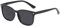 LOJUDI Sonnenbrille Damen Herren Polarisiert - Rechteckig Retro Brille Männer Frauen Coole Schwarz Vintage Sunglasses Men Woman mit UV400 Schutz Unisex-Schwarz/Grau