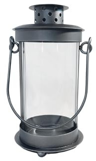 Mariles Laterne zum Stellen mit Griff wetterfest 21 cm Grablaterne Grablicht Grableuchte Friedhofslaterne Windlicht Gartenlaterne Gartenlicht Garten Grab Friedhof