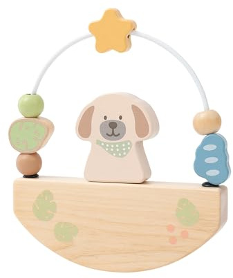 Sterntaler Motorikspielzeug Wippe Hund Lucky - Fördert Hand-Auge-Koordination und Motorik - Aus FSC® 100%-zertifiziertem Holz - Kreatives Denken und Problemlösungsfähigkeiten stärken