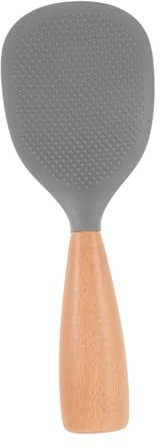 FUNNETOYU Cuchara De Arroz De Silicona Mango De Madera Resistente Al Calor Antiadherente Para Servir Arroz Olla Arrocera Casa
