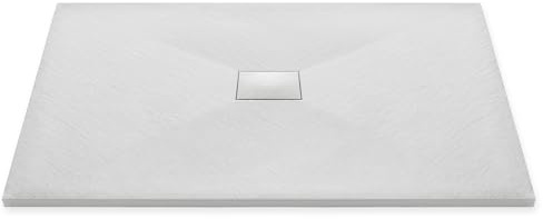 Thermopanel SMC White Shower Trays Base Slate Stone Effect Textured Non Slip - 1800 x 1000mm