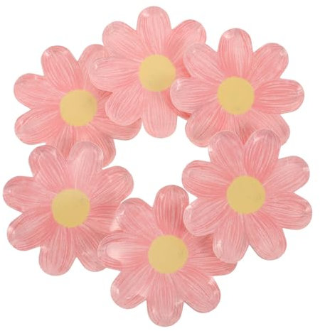 Milisten 10 Pièces assiettes en papier fleur assiette jetable assiettes à dessert fleuries de fête en papier marguerite rose