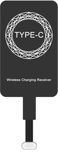 Wireless Charging - 5W Wireless Charging Receiver - Type C Charger Cable Fast Charging - USB Charger Receiver Adapters, Thin Wireless Charging Receiver Patch Module Chip for Type C Mobile Phone
