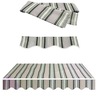 YCBTPS – Toile de rechange de 3 x 3 m pour auvent de terrasse, housse de pergola rétractable, durable et durable pour espaces de 3 x 3 m, kaki